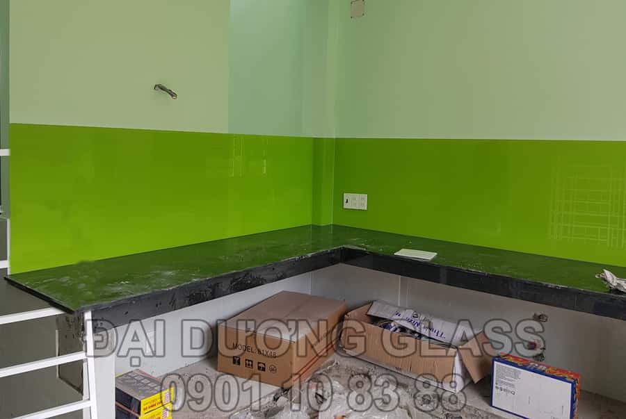 Kính Ốp Bếp Màu Xanh Non 5 Kính Ốp Bếp Màu Xanh Non