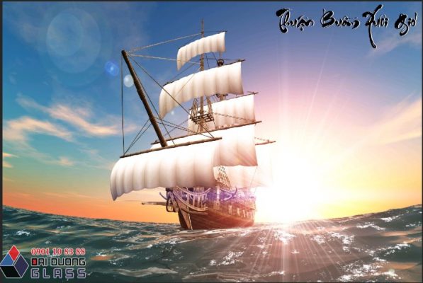 Tranh Kính 3D Thuận Buồm Xuôi Gió 1 Tranh Kính Thuận Buồm Xuôi Gió 3D