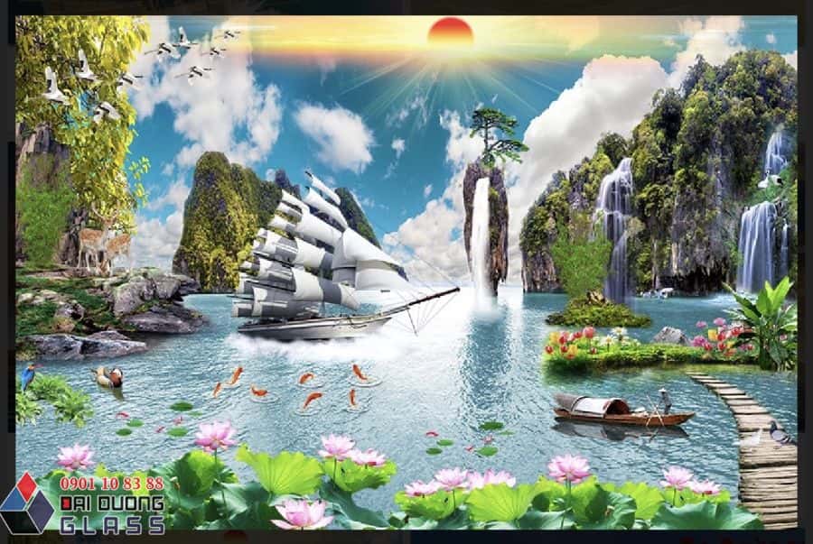 Tranh kính thuận buồm xuôi gió9