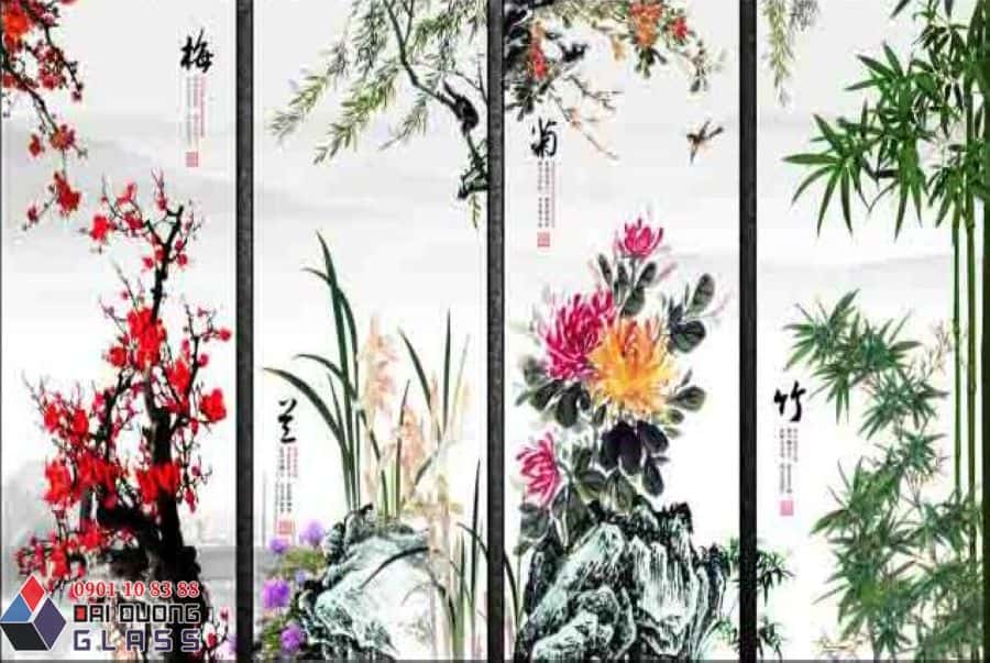 Tranh Kính Tứ Quý