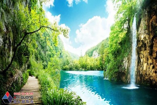 Tranh kính ốp bếp thiên nhiên