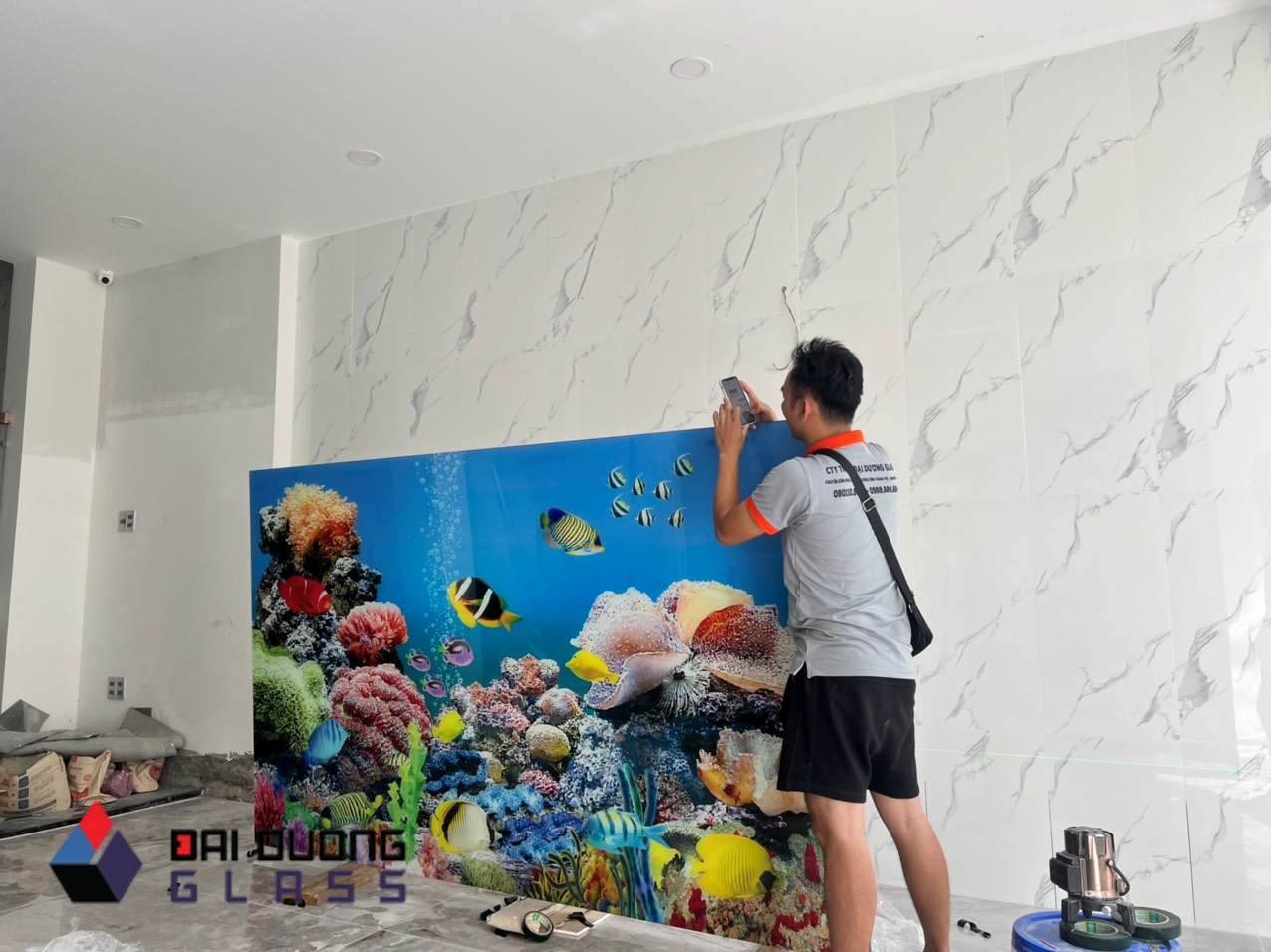 Công Trình: Thi Công Tranh Kính & Gương Ghép Chú Tâm Tại Vũng Tàu 9 tranh kính trang trí vũng tàu