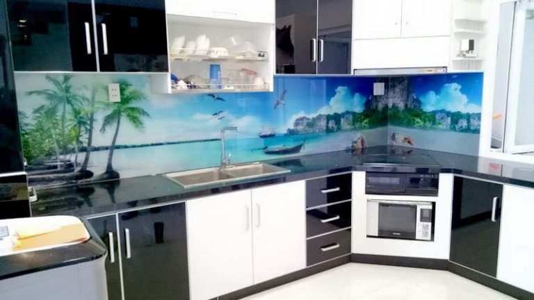 Tranh Kính Ốp Bếp Phong Cảnh Biển