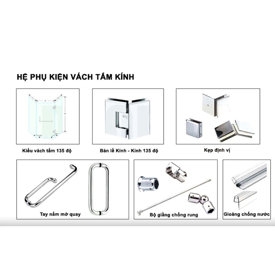 Phụ kiện vách kính nhà tắm