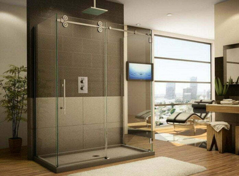 Quy trình lắp đặt phòng tắm kính cửa mở