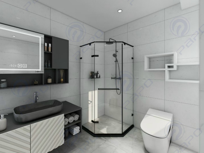 Quy trình lắp đặt phòng tắm kính 135 độ