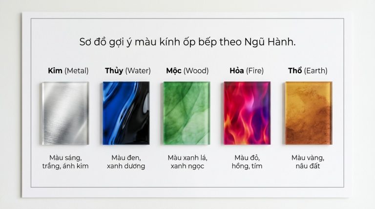 Hướng Dẫn Chọn Màu Kính Cường Lực Ốp Bếp 2026: Kinh Nghiệm Thực Tế Từ Thợ Thi Công