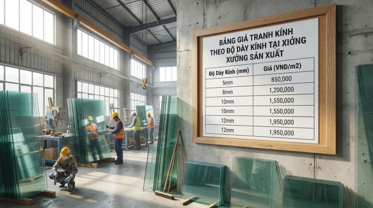 Tranh Kính Hiện Đại: Thông Số Kỹ Thuật, Ứng Dụng Và Bảng Giá Xưởng 2026