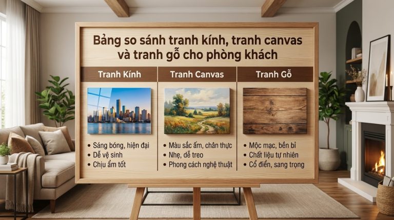 Tranh Kính Phòng Khách