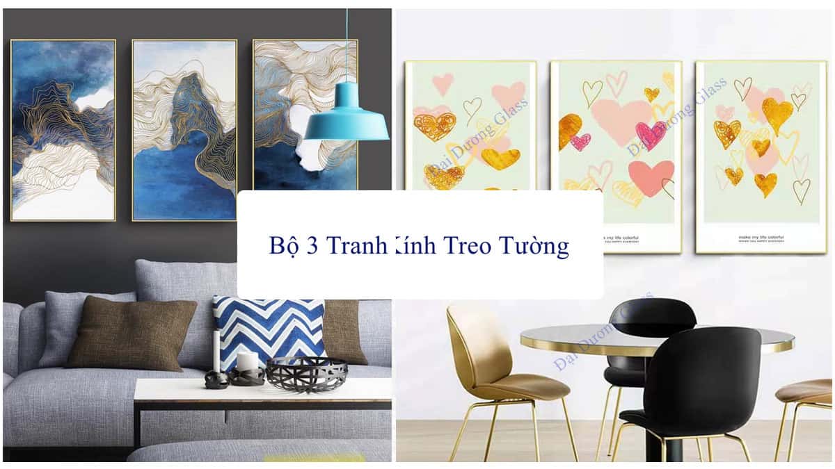Bộ 3 Tranh Kính Treo Tường 3D Phong Thủy Phòng Khách Tuyệt Đẹp 1 Bộ 3 Tranh Kính Treo Tường 3D Phong Thủy Phòng Khách Tuyệt Đẹp