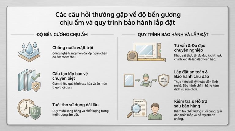 Gương Trang Trí Phòng Tắm: Giá Xưởng Kính Đại Dương