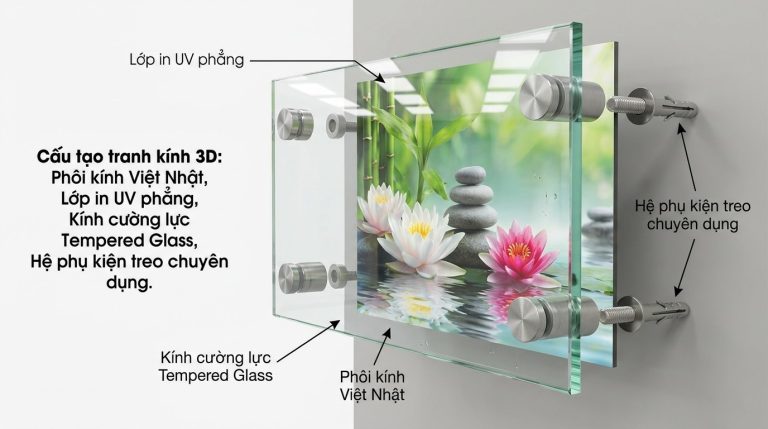 Tranh Kính Spa: Giải Pháp Trang Trí Không Gian Wellness & Beauty Chống Ẩm Mốc