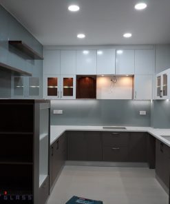 Kính Ốp Bếp Màu Xám Ghi 6 Kính ốp bếp màu xám ghi