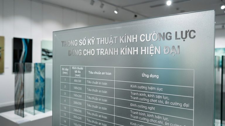Tranh Kính Hiện Đại: Thông Số Kỹ Thuật, Ứng Dụng Và Bảng Giá Xưởng 2026