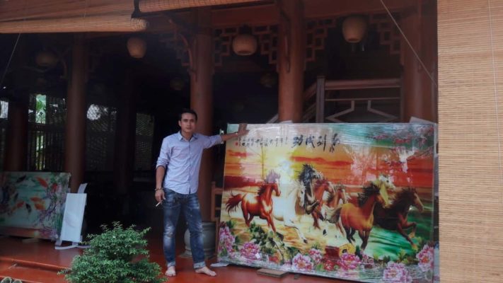 Mẫu Tranh Kính 3D Phòng Khách Đẹp | Thiết Kế Tranh Kính Phòng Khách 7 tranh kính 3d