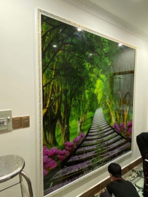 Mẫu Tranh Kính 3D Phòng Khách Đẹp | Thiết Kế Tranh Kính Phòng Khách 32 tranh kính 3d