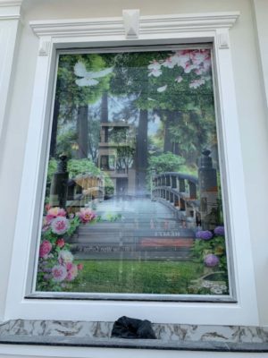 Mẫu Tranh Kính 3D Phòng Khách Đẹp | Thiết Kế Tranh Kính Phòng Khách 35 tranh kính 3d
