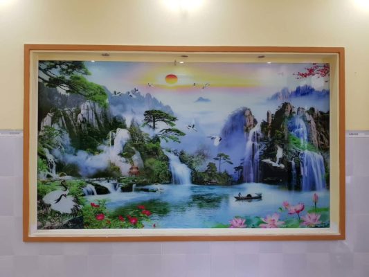 Mẫu Tranh Kính 3D Phòng Khách Đẹp | Thiết Kế Tranh Kính Phòng Khách 20 tranh kính 3d