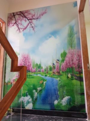 Mẫu Tranh Kính 3D Phòng Khách Đẹp | Thiết Kế Tranh Kính Phòng Khách 12 tranh kính 3d