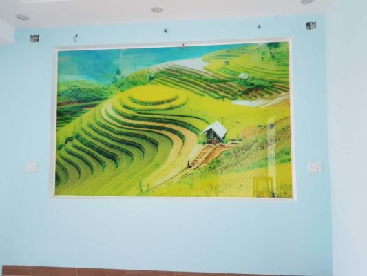 Mẫu Tranh Kính 3D Phòng Khách Đẹp | Thiết Kế Tranh Kính Phòng Khách 9 tranh kính 3d