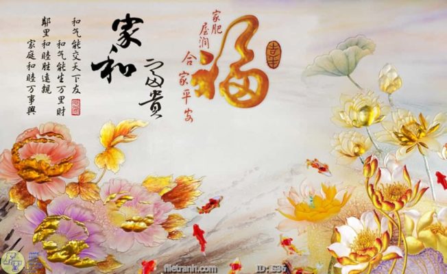 tranh kính cá chép cữu ngư quần hội