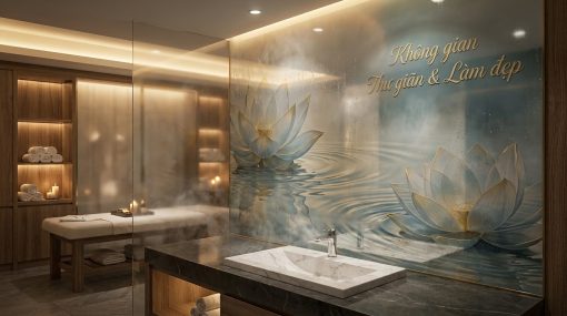 Tranh Kính Spa: Giải Pháp Trang Trí Không Gian Wellness & Beauty Chống Ẩm Mốc
