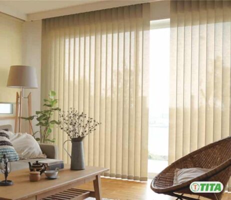 Rèm cửa phòng khách lá dọc