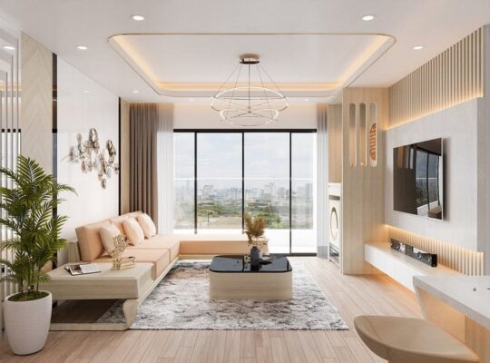 Thiết kế nội thất chung cư 45m2 mang sắc màu tự nhiên