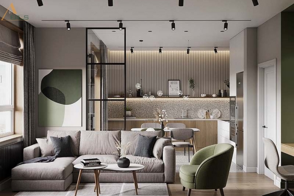 Thiết kế chung cư 45m2 sang trọng