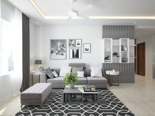 Thiết kế nội thất nhà chung cư 45m2 đơn giản