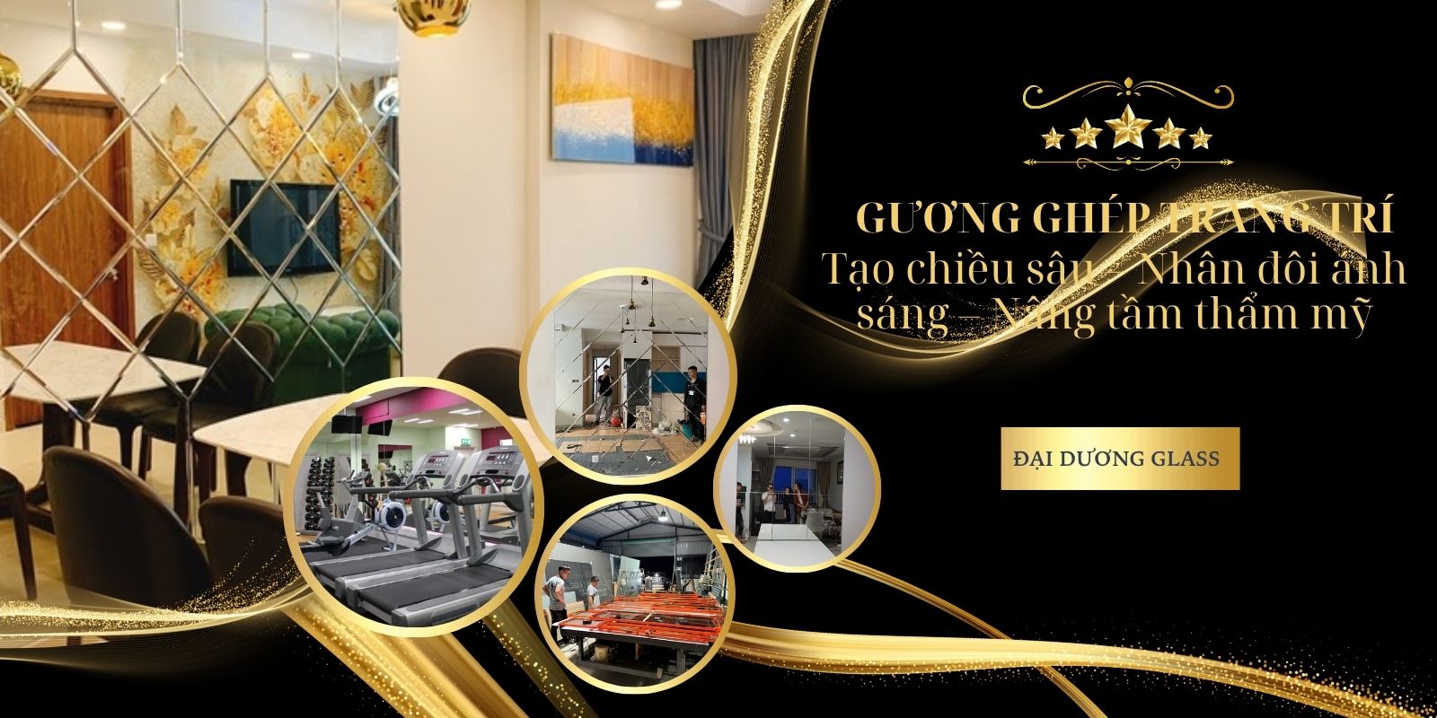 gương ghép trang trí