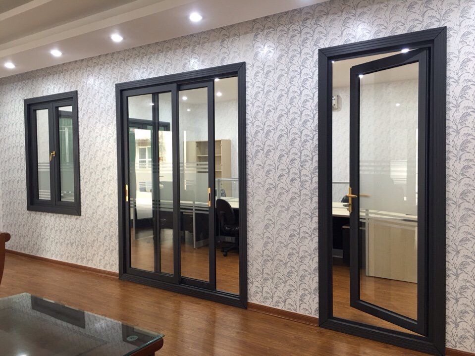 Thi công cửa nhôm xingfa xếp trượt hiện đại