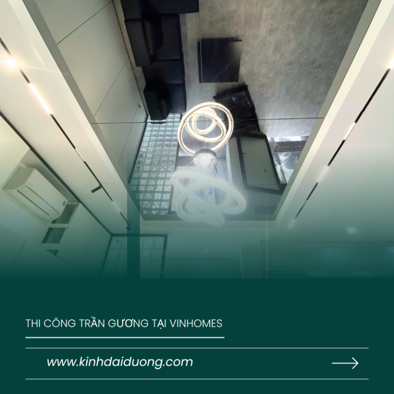 Thi công trần gương tại Vinhomes Grand Park
